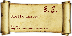 Bielik Eszter névjegykártya