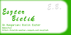 eszter bielik business card